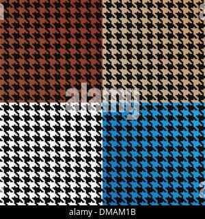 Houndstooth Assortiment modèle vectoriel continu Illustration de Vecteur