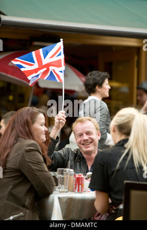 Les Parties de la rue à Soho, 29/04/2011, Jour du Mariage Royal, Londres, Angleterre Banque D'Images