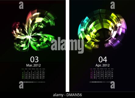 Calendrier série Illustration de Vecteur