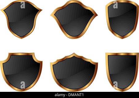 Ensemble de protections en 6 formes différentes Illustration de Vecteur