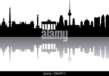 Berlin Silhouette abstract Illustration de Vecteur