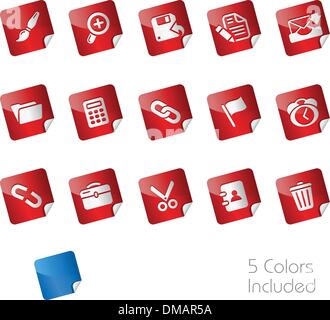 Les icônes de l'interface // autocollants Series Illustration de Vecteur