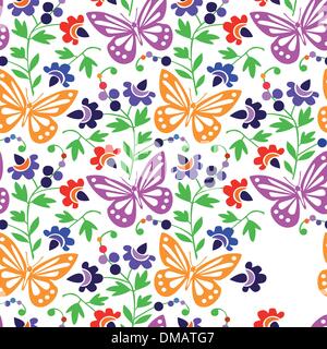 Motif papillons colorés Illustration de Vecteur