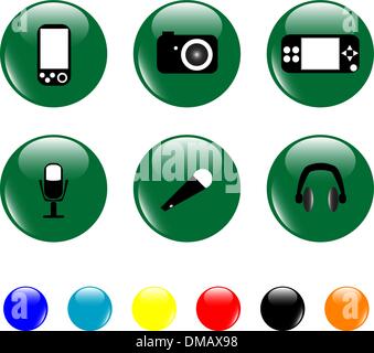 Éléments connexes. vector icon set Illustration de Vecteur