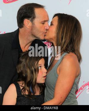 Clark Gregg Jennifer Gray Stella Gregg 25e anniversaire de Lionsgate's 'Dirty Dancing' au Grauman's Chinese Theatre Hollywood Banque D'Images