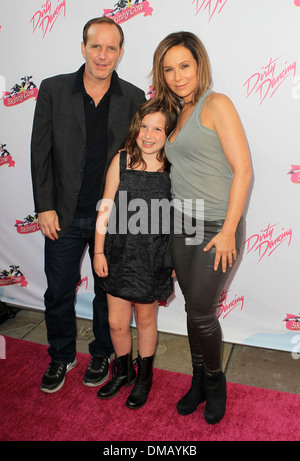 Clark Gregg Jennifer Gray Stella Gregg 25e anniversaire de Lionsgate's 'Dirty Dancing' au Grauman's Chinese Theatre Hollywood Banque D'Images