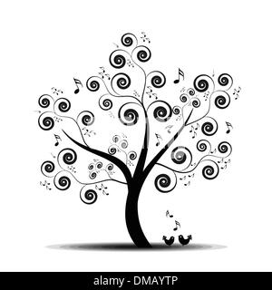 Arbre de la musique Illustration de Vecteur
