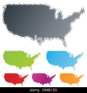 Élément de design demi-teinte comté des Etats-Unis Illustration de Vecteur