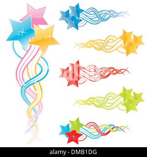 Heureux falling stars Illustration de Vecteur