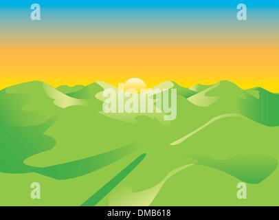 Sunshine Hills Illustration de Vecteur