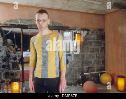 TRAINSPOTTING 1996 quatre canaux/Polygram Film avec Ewen Bremner comme Spud Banque D'Images