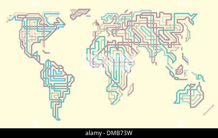 Monde du métro Illustration de Vecteur