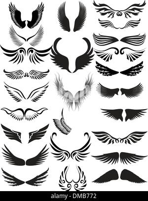 Collection ailes Illustration de Vecteur