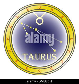 Signe astrologique taureau Illustration de Vecteur