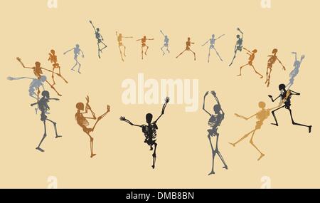 Des squelettes de danse Illustration de Vecteur
