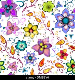 Motif floral transparent Illustration de Vecteur