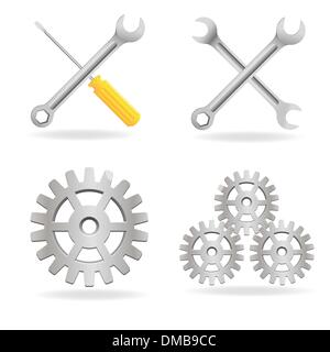 Ensemble de l'icône Outils Illustration de Vecteur