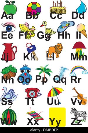 Alphabet anglais Illustration de Vecteur