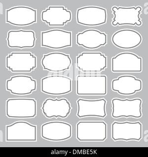 24 étiquettes vierges (vecteur) Illustration de Vecteur