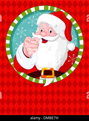 Santa Claus pointing Illustration de Vecteur