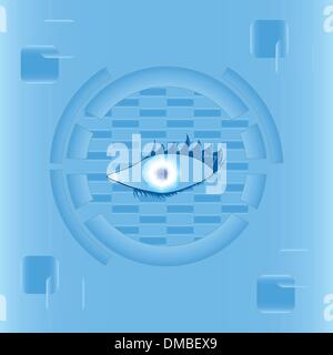 Abstract design d'yeux bleus Illustration de Vecteur