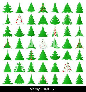 Collecte des arbres de Noël Illustration de Vecteur