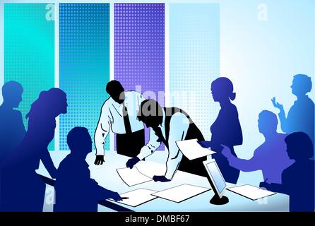 Les gens d'affaires Travailler ensemble Illustration de Vecteur