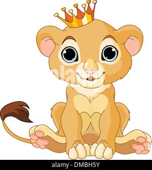 Roi Lion cub Illustration de Vecteur