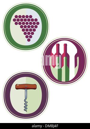 Signe de vin Illustration de Vecteur