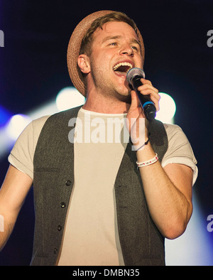 Olly murs s'effectue à vivre dans le cadre de l'Hippodrome de Kempton Kempton Live 2012 Surrey England - 17.08.12 Banque D'Images