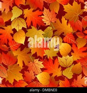 Motif feuilles d'automne sans couture Illustration de Vecteur