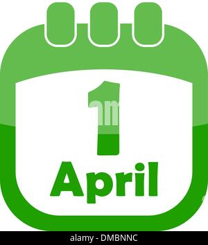 1 L'icône Calendrier Avril Illustration de Vecteur