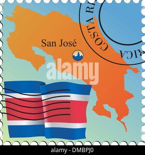 San Jose - capitale du Costa Rica. Vector stamp Illustration de Vecteur