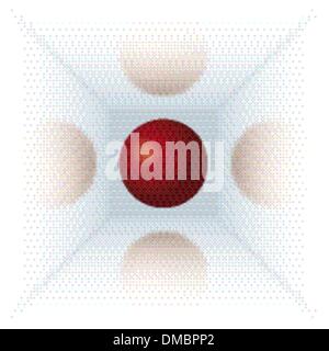 Boule rouge Illustration de Vecteur