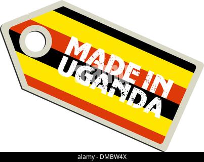 Label vector fait en Ouganda Illustration de Vecteur