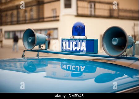 La milice bleue Vintage cherry voiture Banque D'Images