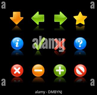 Web Icons brillant Illustration de Vecteur