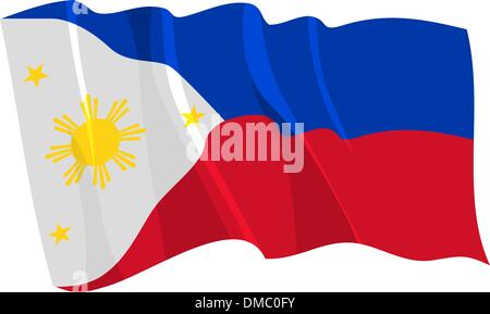 Waving Flag politique des Philippines Illustration de Vecteur