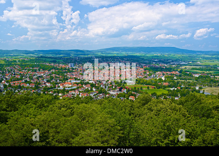 Vue sur le district Werra-Meißner, Eschwege, Hesse, Allemagne Banque D'Images