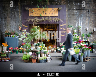 Flower stall, Borough Market, London, UK Banque D'Images