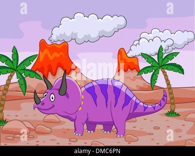 Caricature de dinosaures Illustration de Vecteur