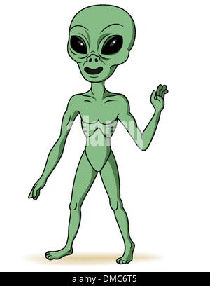 Alien vert Illustration de Vecteur