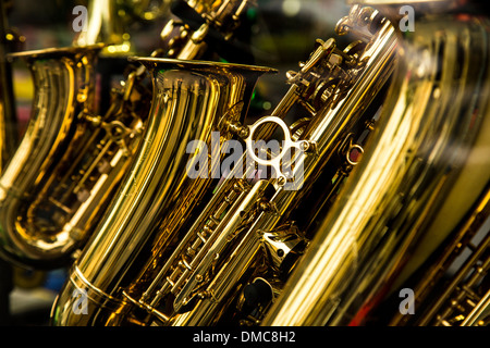 Saxophones Banque D'Images