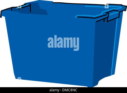 Vector corbeille bleue Illustration de Vecteur