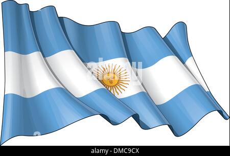 Drapeau de l'Argentine Illustration de Vecteur