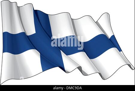 Drapeau de la Finlande Illustration de Vecteur