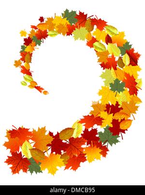 feuilles en spirale Illustration de Vecteur