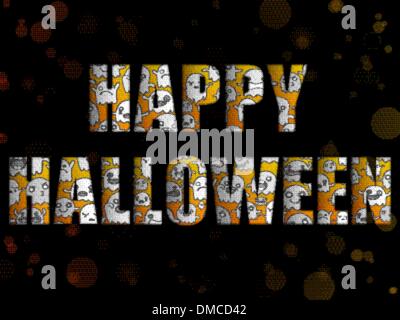 Lettres d'Halloween avec des fantômes Illustration de Vecteur