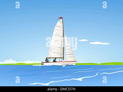 Voilier Illustration de Vecteur