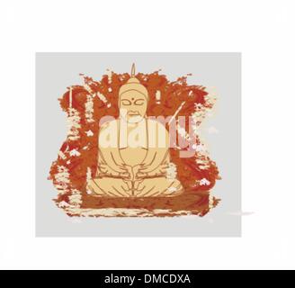 Vecteur d'artistique traditionnel chinois Modèle Bouddhisme Illustration de Vecteur